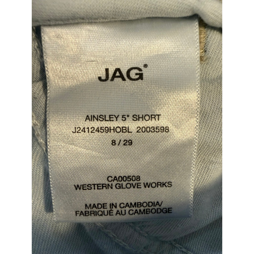 Jag Jeans Ainsley pull-on stretch denim shorts size 8 5” light blue denim - Picture 5 of 6